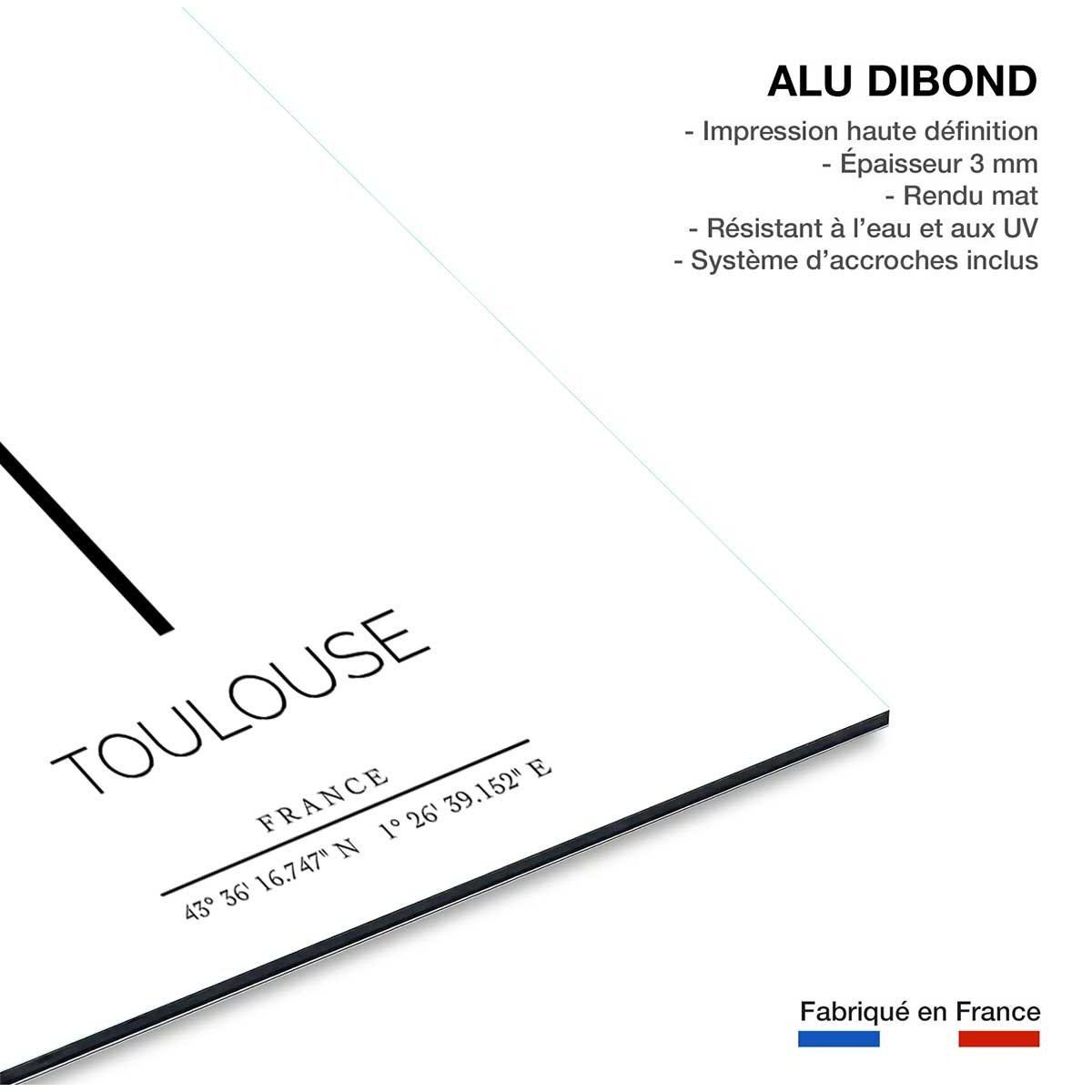 Tableau Toulouse tableau alu dibond, HEXOA