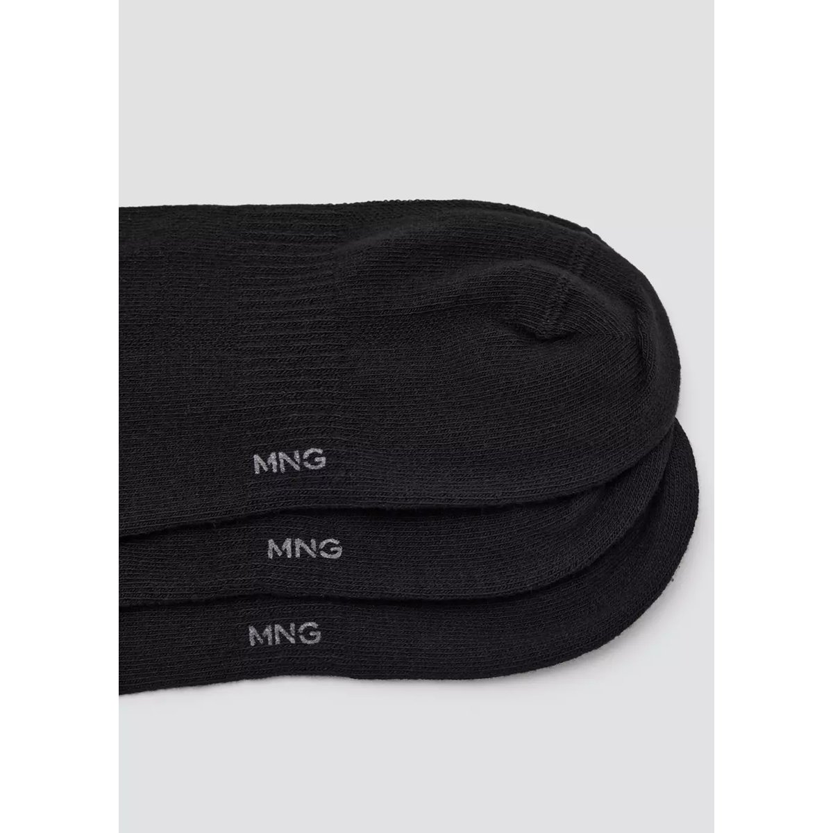 Lot 3 paires de chaussettes coton noir, MANGO MAN