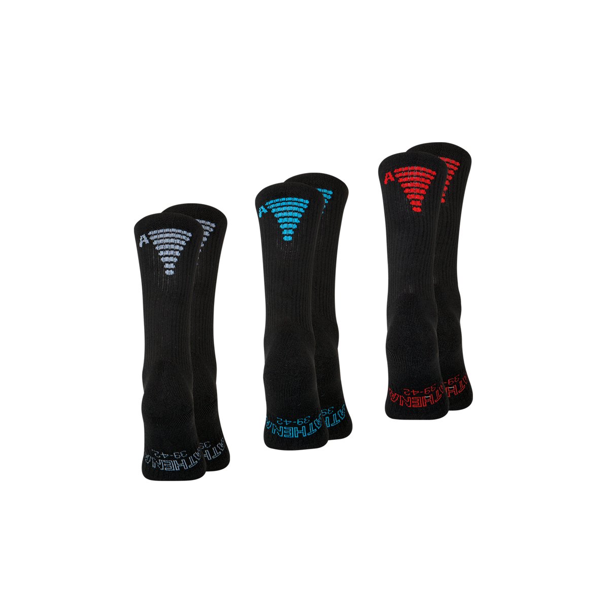 Mi-chaussettes, Lot de 3 paires, TRAINING DRY noir, ATHENA