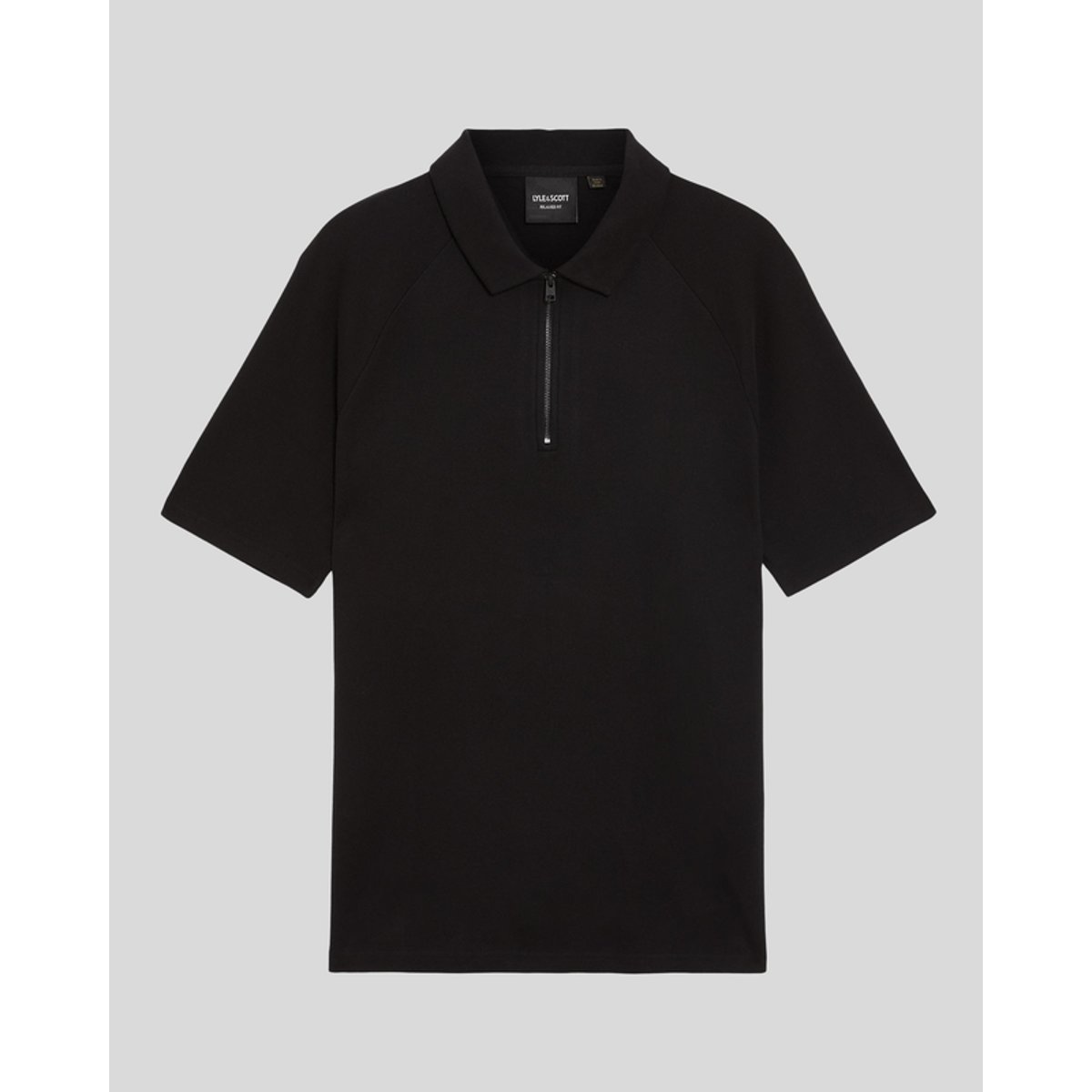 Polo interlock zippé noir jais, LYLE & SCOTT