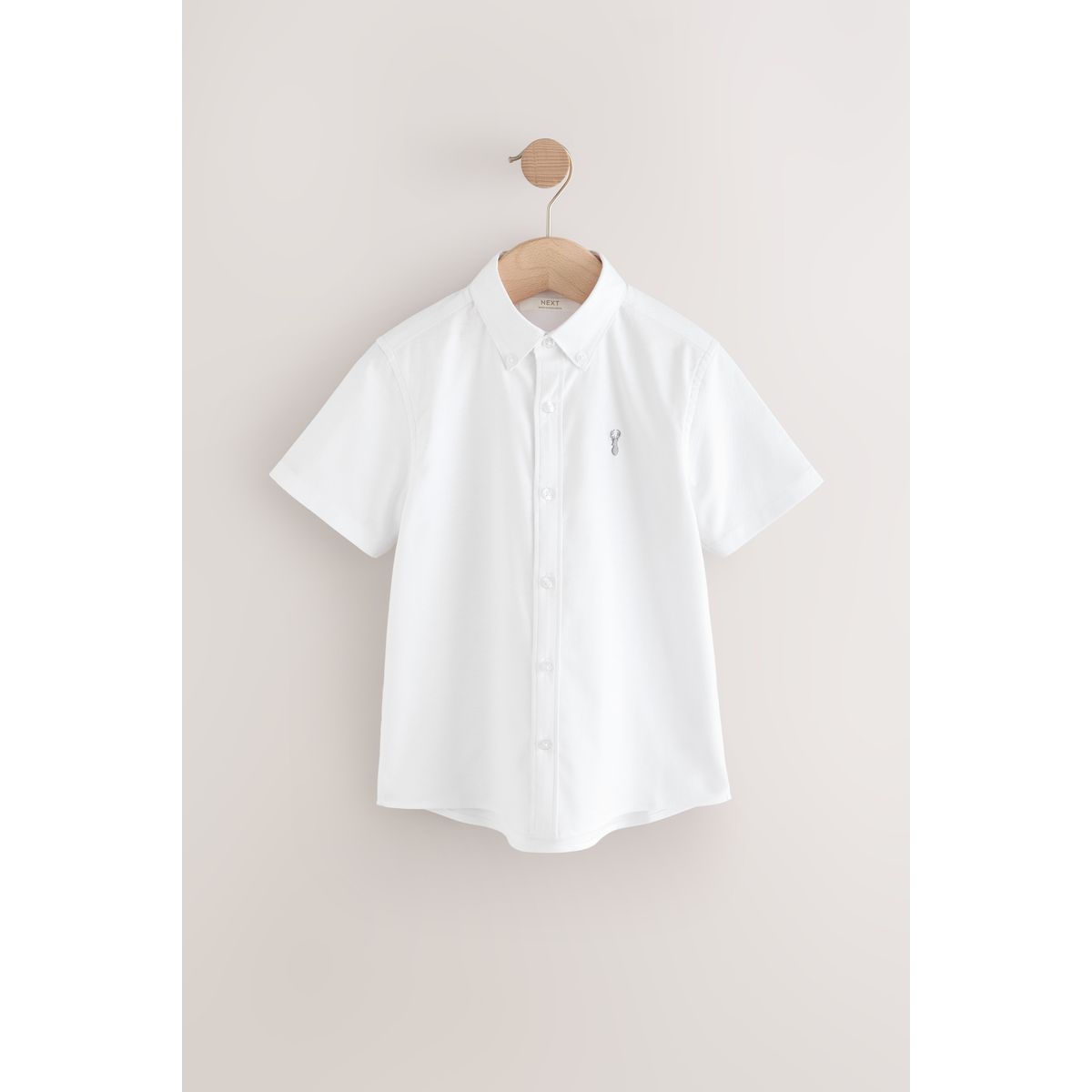 Chemise oxford à manches courtes, lot de 2 blanc/bleu, NEXT