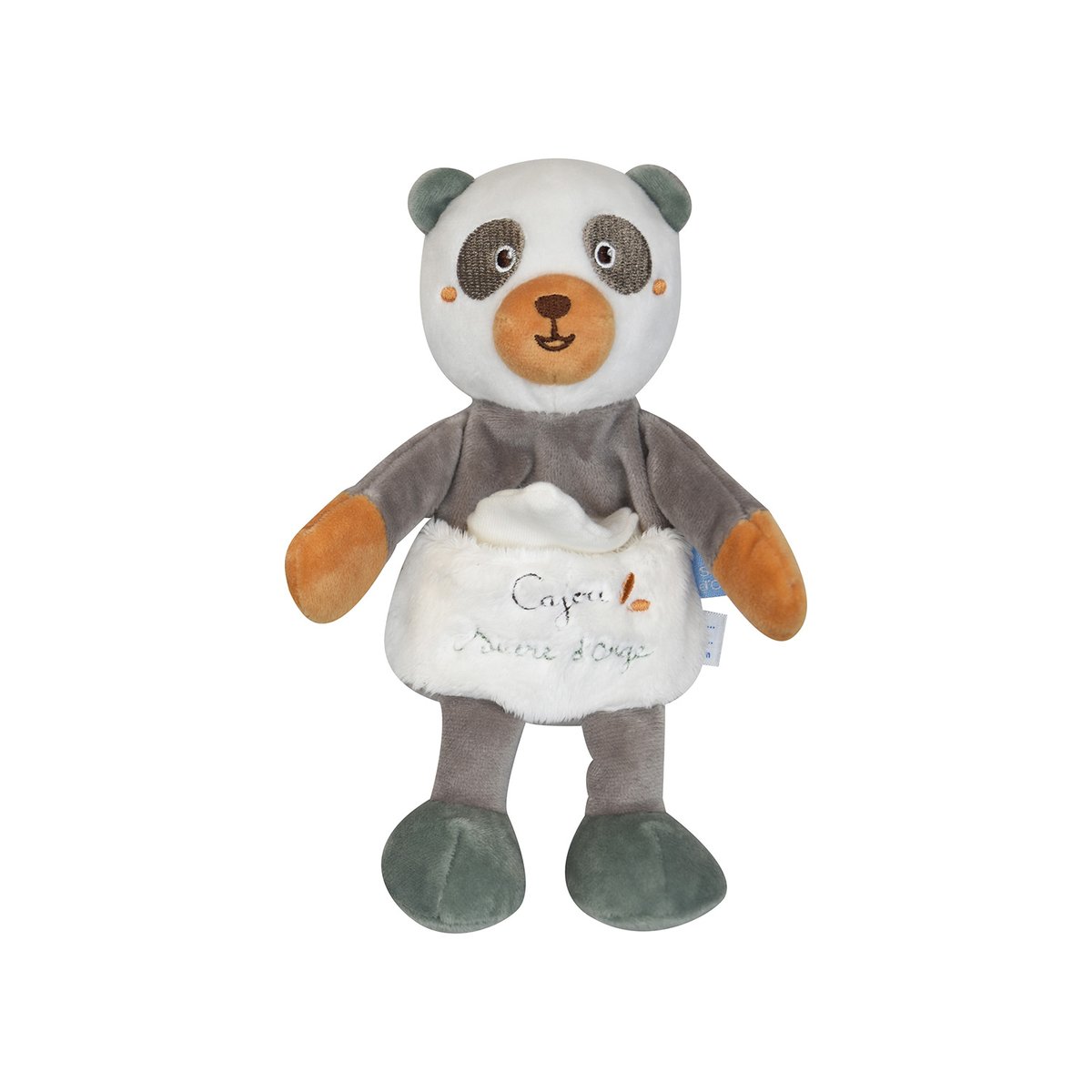 Cajou panda velours doux beige, SUCRE D'ORGE