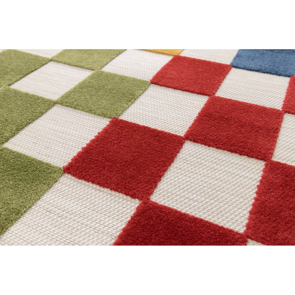 Tapis enfant intérieur extérieur MULTI CARREAUX palette colorée, AFK LIVING