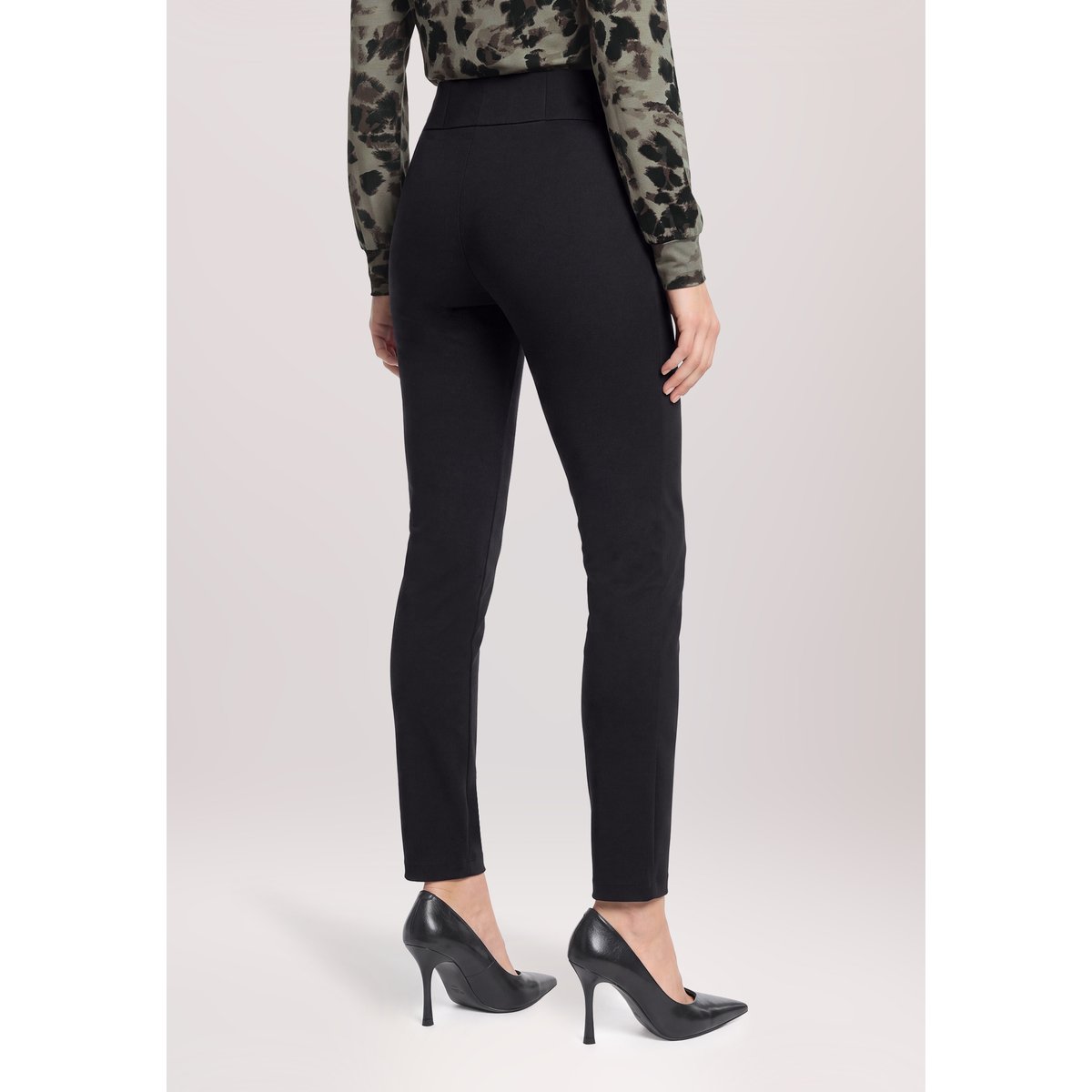 Pantalon stretch à taille élastique noir, BETTY BARCLAY