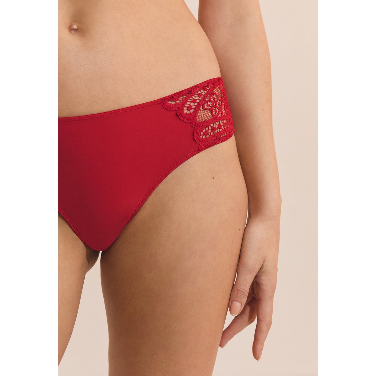 Hipster en dentelle ETREINTE rouge, ETAM