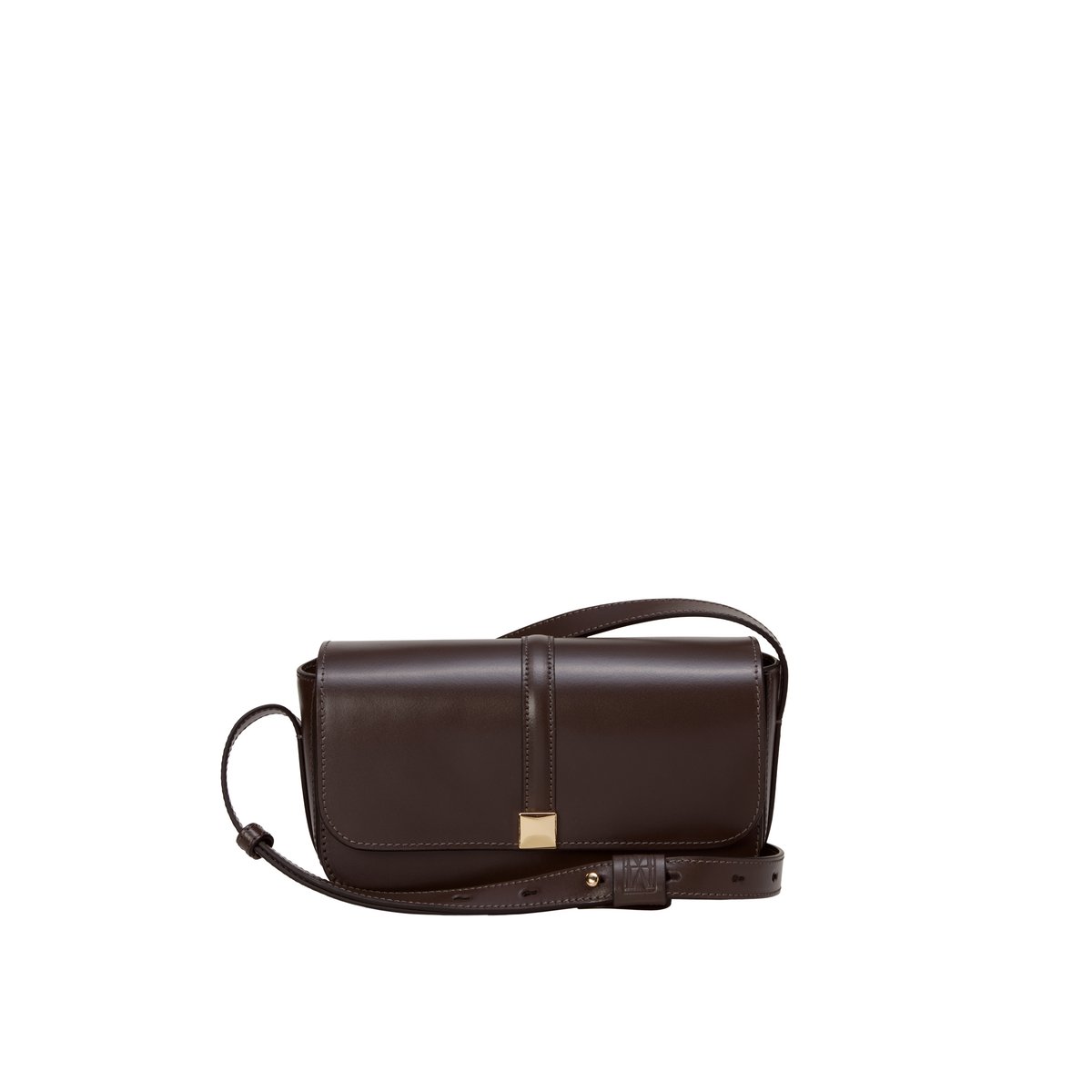 Sac à bandoulière small avec fermeture magnétique élégante marron foncé, MARC O'POLO
