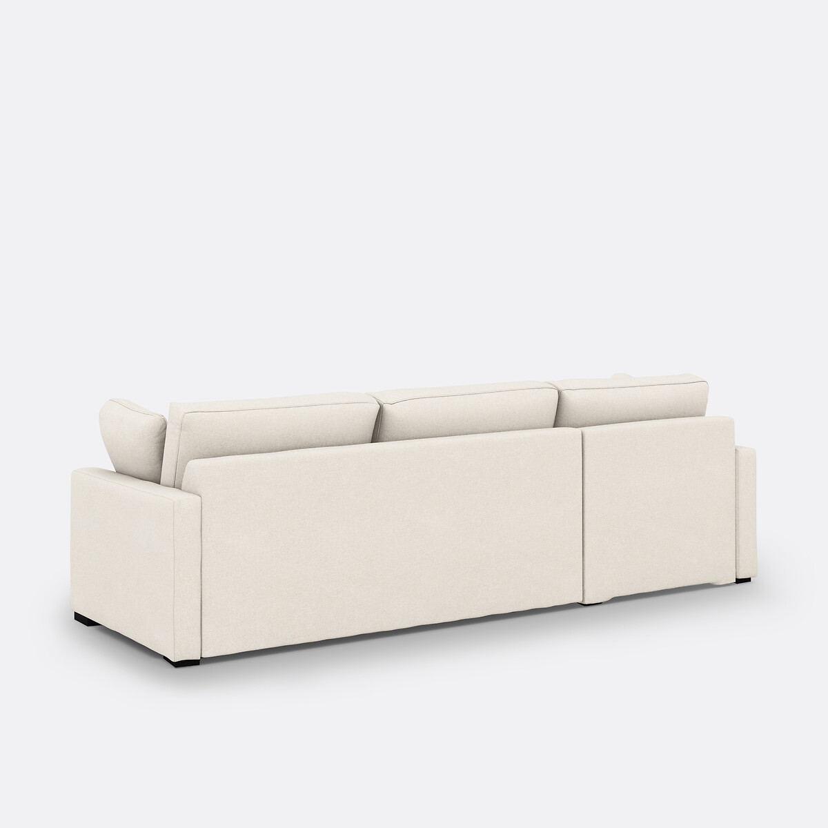 Canapé d'angle, convertible, 4 places, en polyester, mousse, TIMOR ecru, LA REDOUTE INTERIEURS