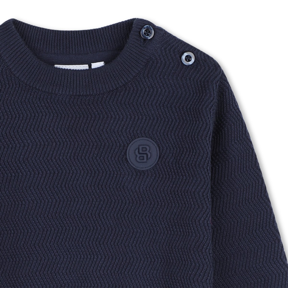 Pull tricot bleu cargo, BOSS KIDSWEAR