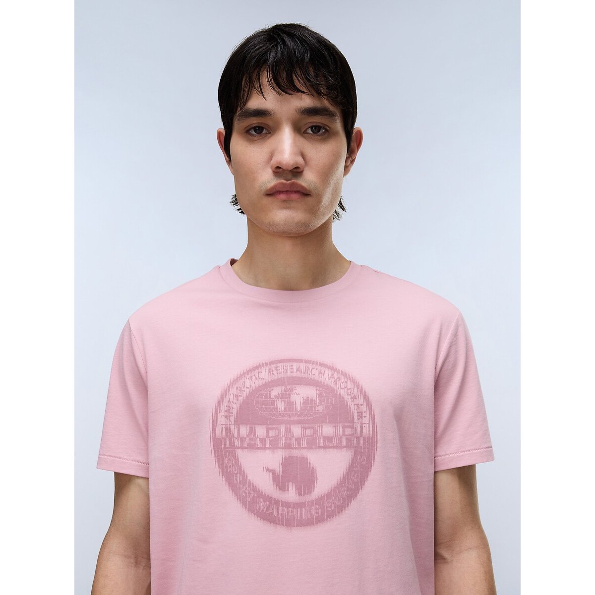 T-shirt a maniche corte con logo sul petto, S-Mahsa rosa, NAPAPIJRI