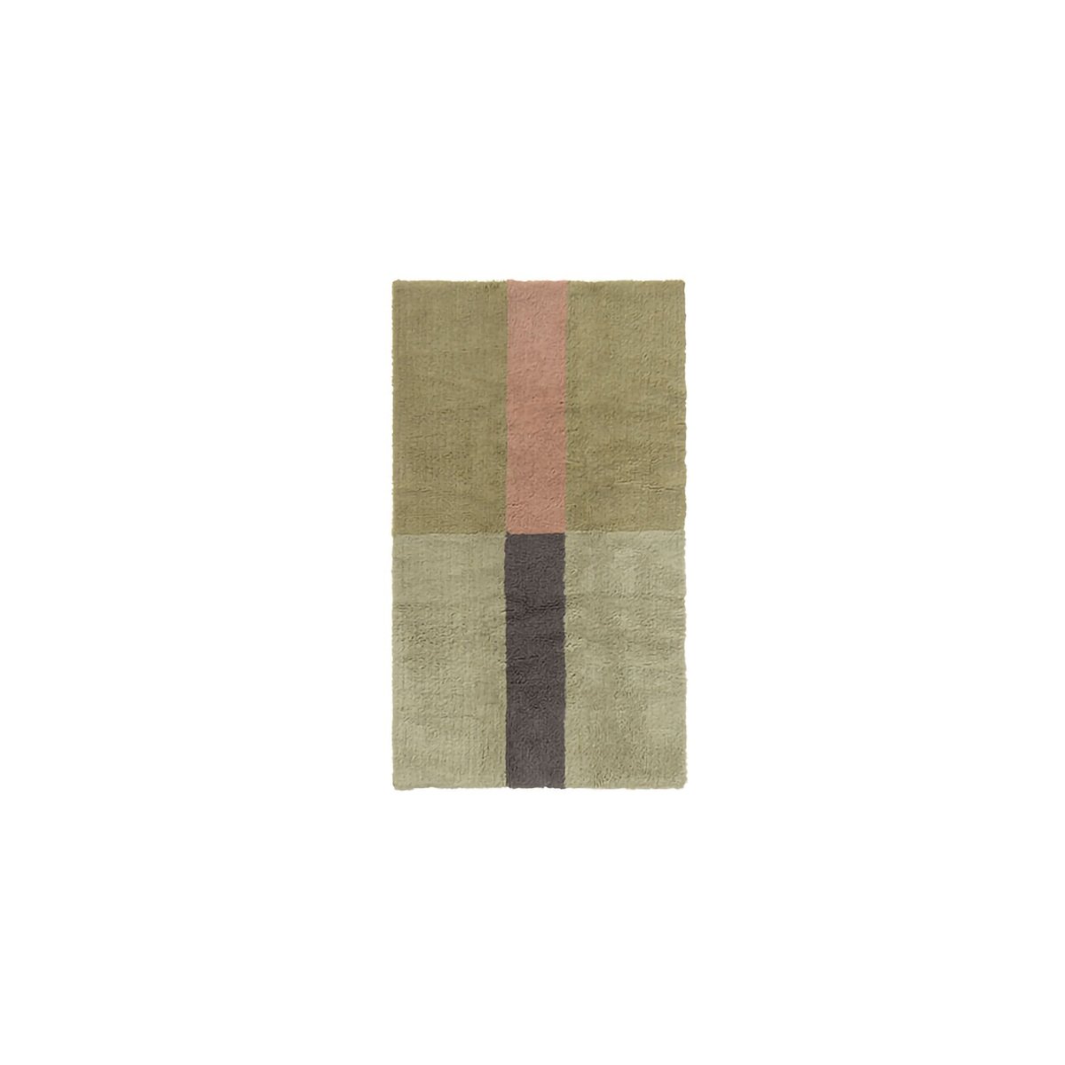 Tapis Lainable Rectangulaire Rose Fané CHROMA STRIPES multicolore, LORENA CANALS