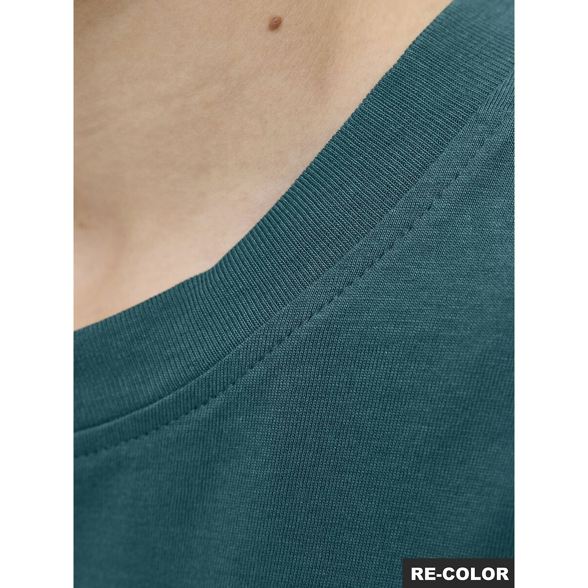 T-shirt manches courtes, logo devant vert, JACK & JONES JUNIOR