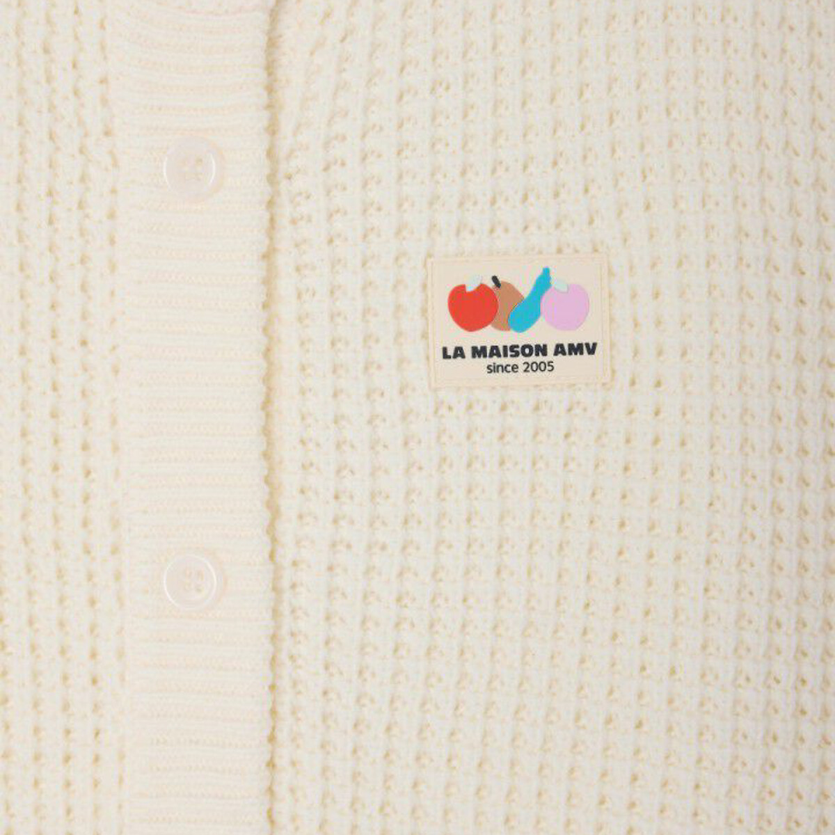 Chaleco de punto amplia con cuello redondo, sin mangas, CRASHWAY nácar, AMERICAN VINTAGE