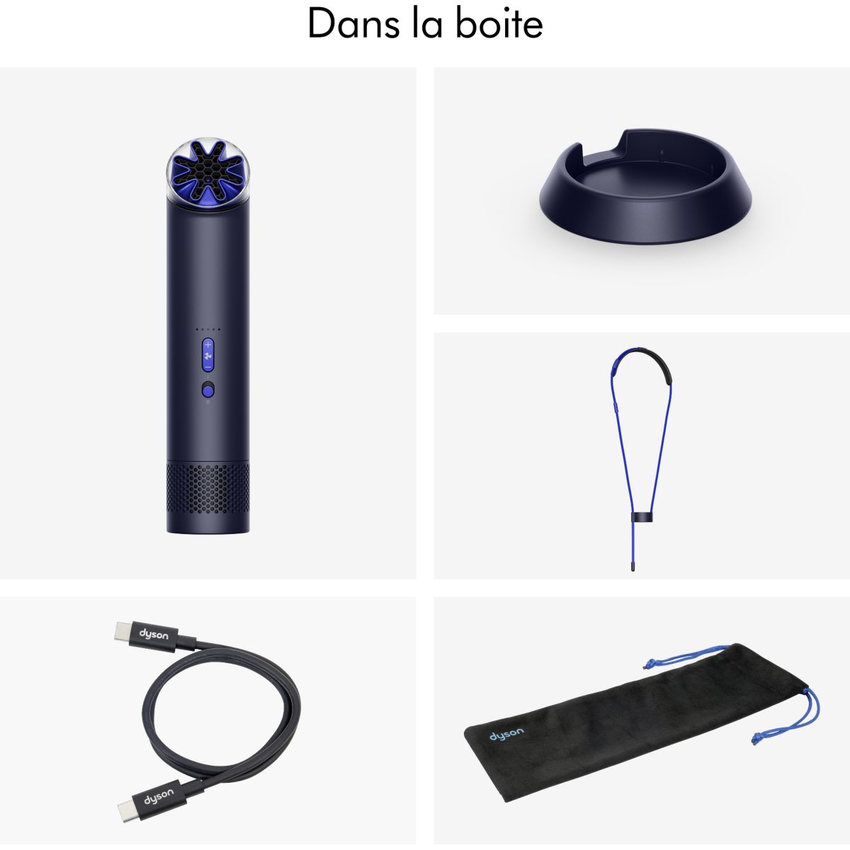 Ventilateur portable HushJet Mini Cool Bleu Cobalt couleur unique, DYSON