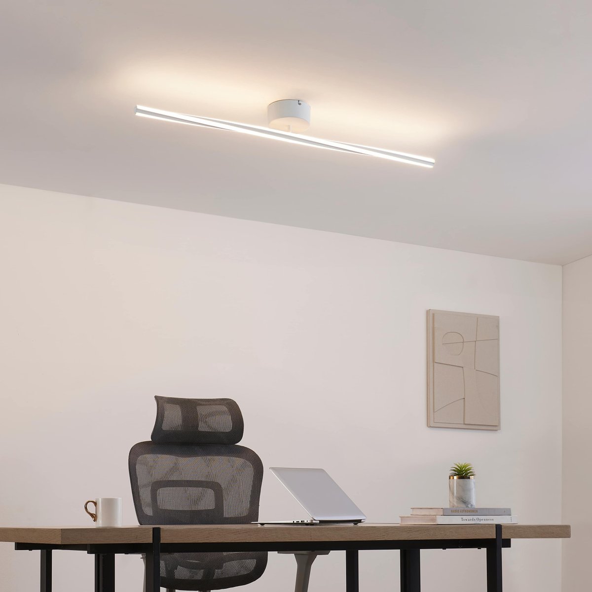 Applique ou plafonnier LED aluminium - ELLA blanc, KOSILUM