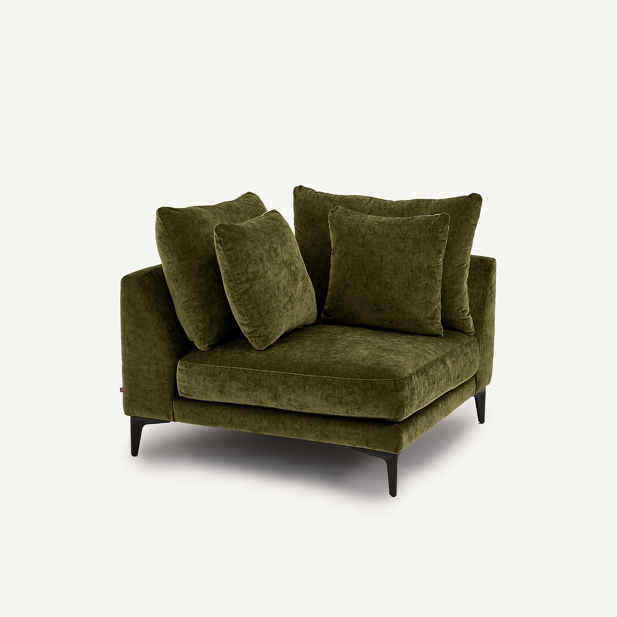 Divano angolare in velluto misto, MODERNISTE, design Emmanuel Gallina verde frutteto, AM.PM X EMMANUEL GALLINA