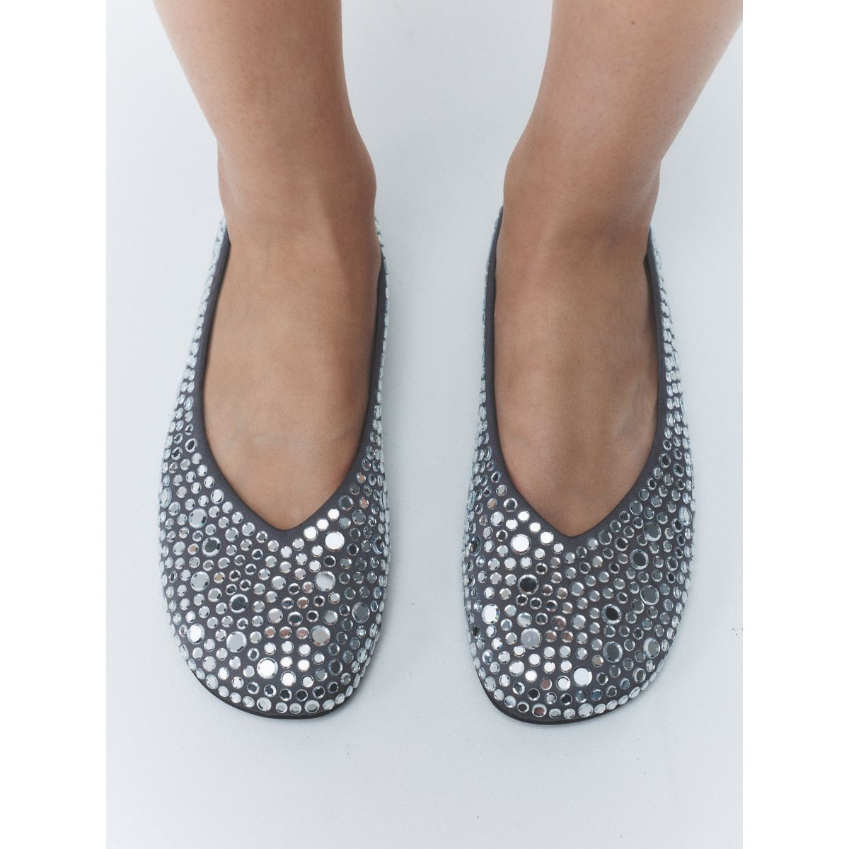 Ballerines à bout recourbé forever comfort® argent, NEXT