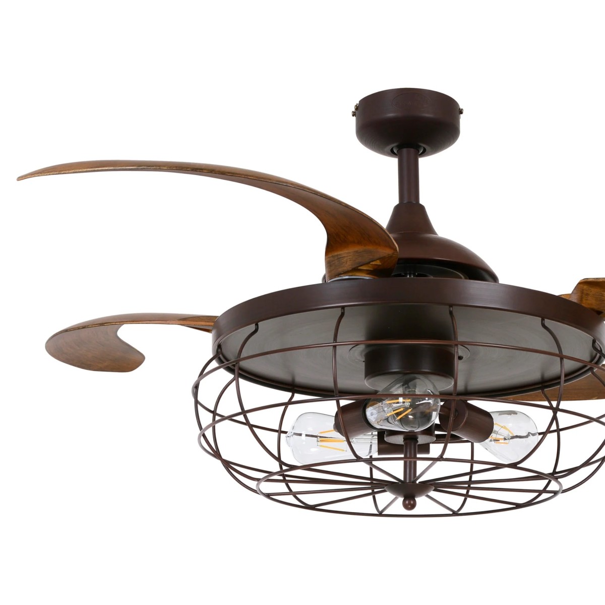 Ventilateur plafond INDUSTRI bronze - marron, BOUTICA-DESIGN