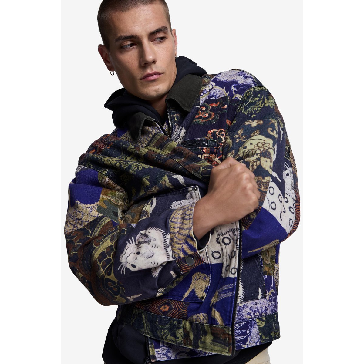 Veste imprimée camouflage vert, DESIGUAL