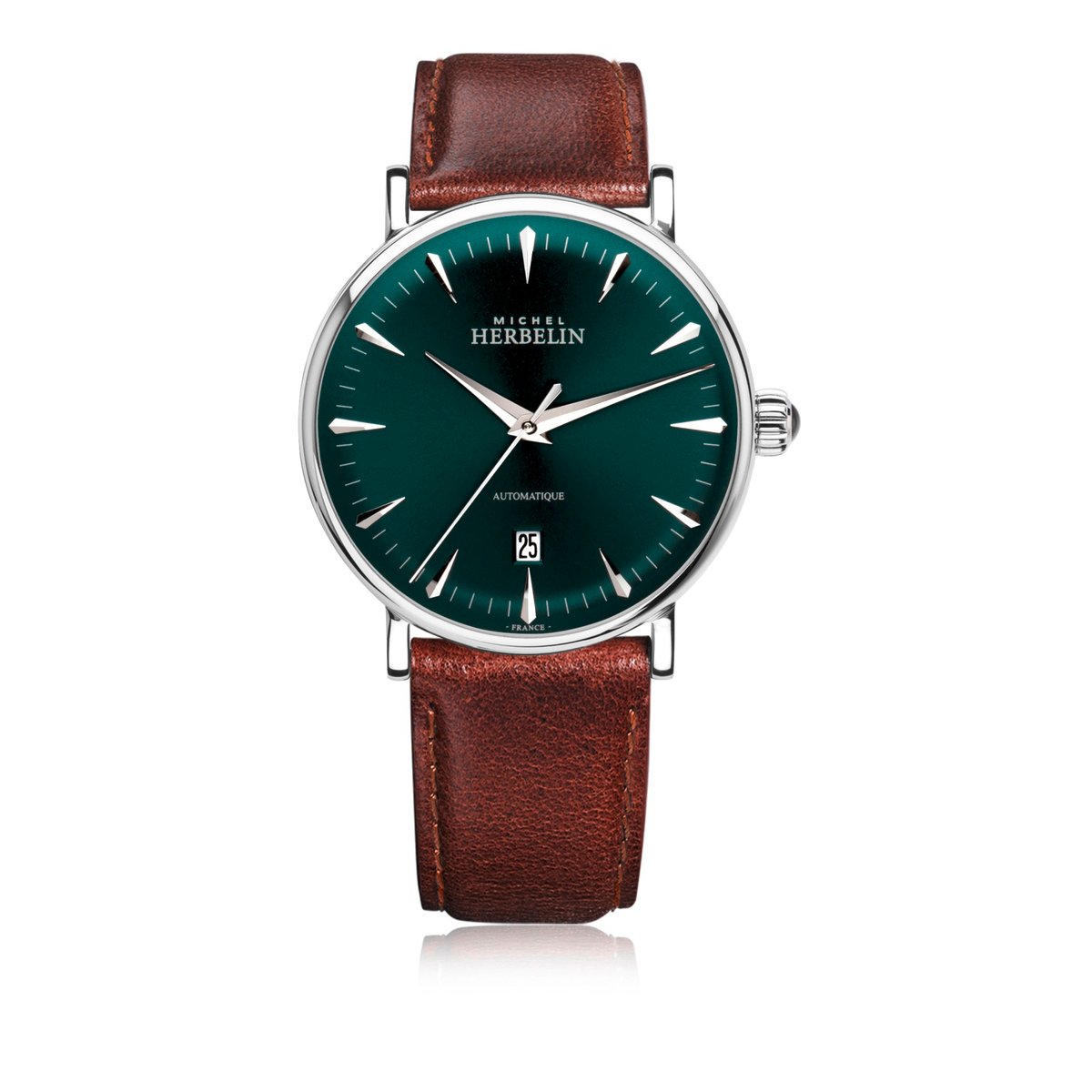 Montre Analogique INSPIRATION argenté vert marron, HERBELIN