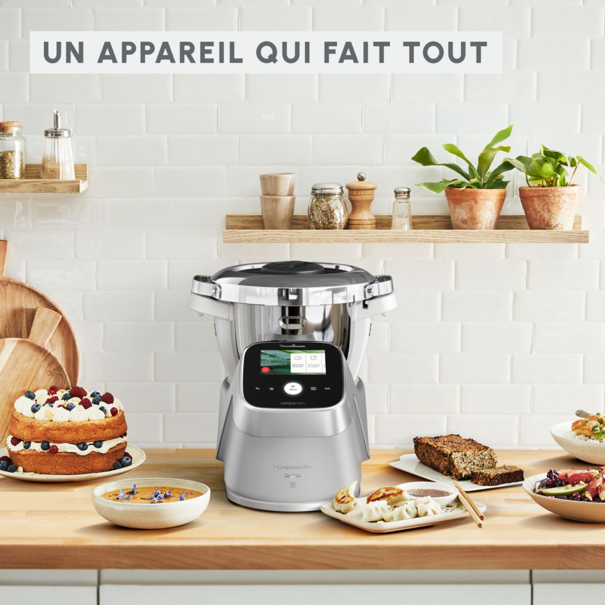 Robot cuiseur I Companion Touch Pro HF93ECF0 couleur unique, MOULINEX