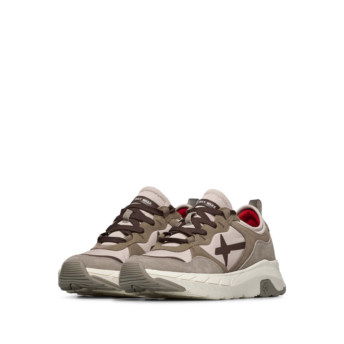 Sneakers en daim et tissu technique NEXT-M. gris tourterelle, W6YZ