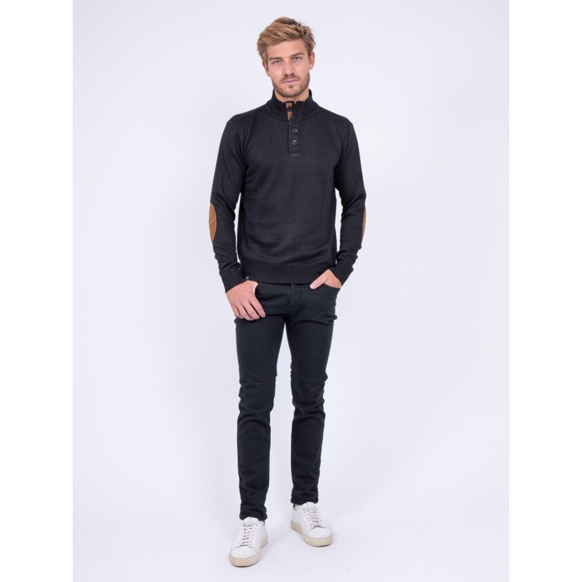 Pull Col Montant Labervil noir, RITCHIE