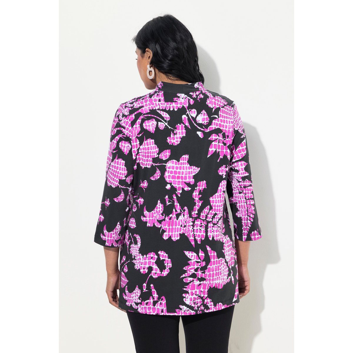 T-shirt en coton Pima noir, ULLA POPKEN