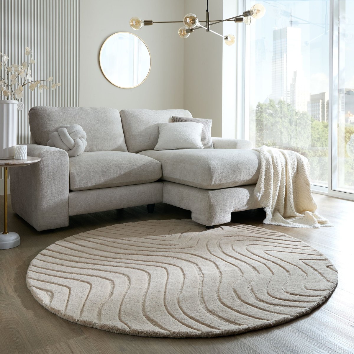 Tapis pure laine tufté main ALLAY beige, NOVATREND