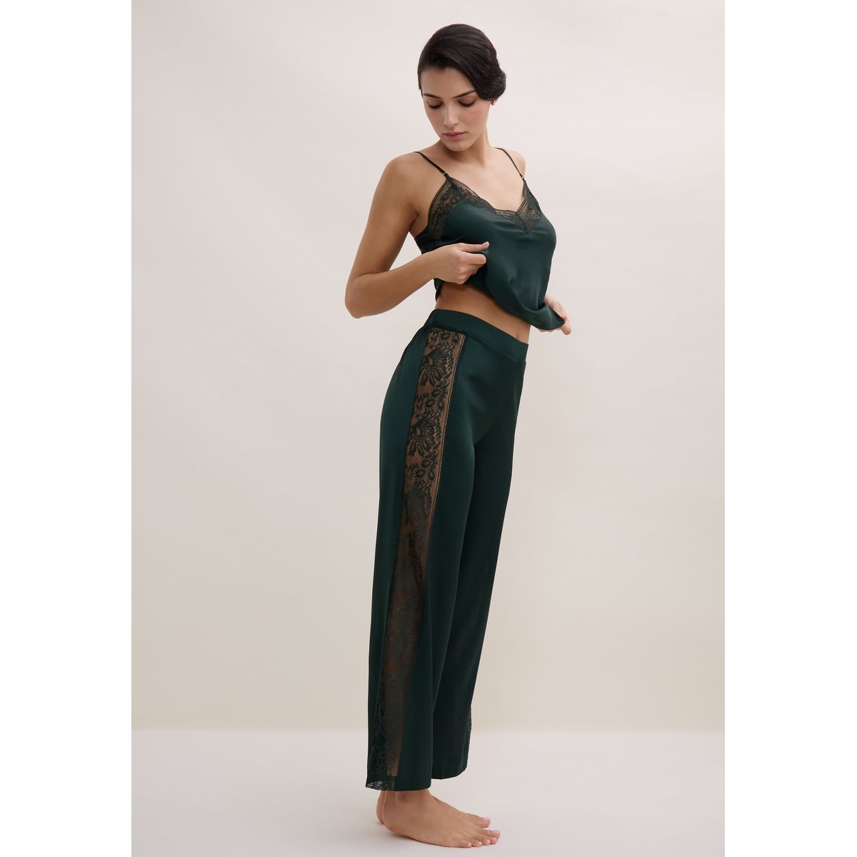 Pantalon Midnight Whisper mysterious green, AUBADE