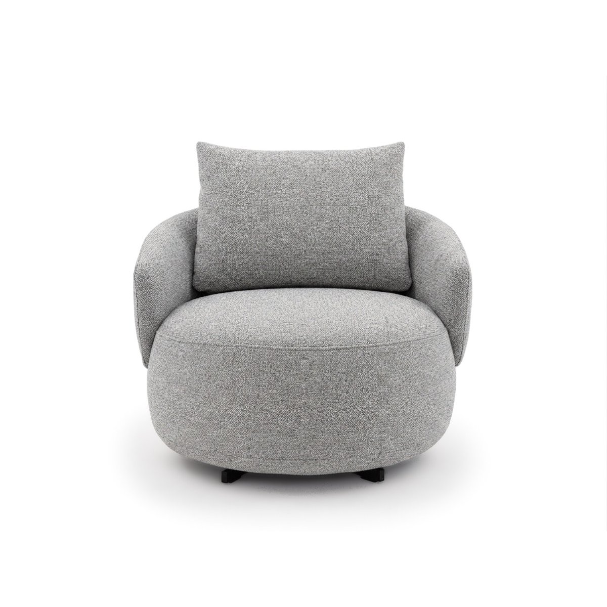 Fauteuil tissu chiné, LEXIE gris, BOBOCHIC