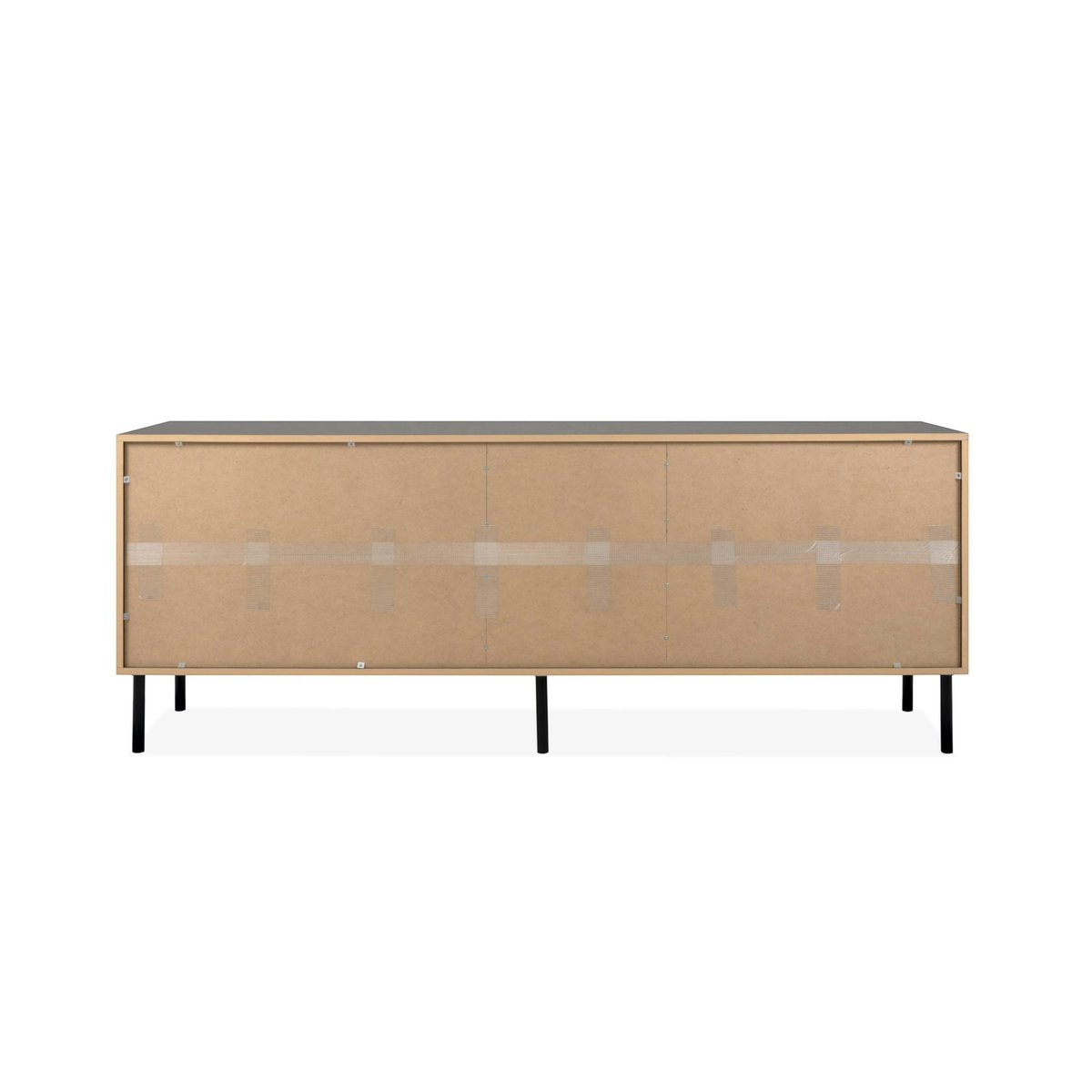 Buffet design multicolore 3 portes 2 tiroirs ALVA noir, PIER IMPORT