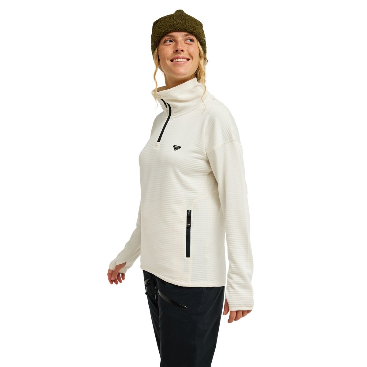 Haut technique intermédiaire SNOWSTRIDE HALF. blanc whisper white, ROXY