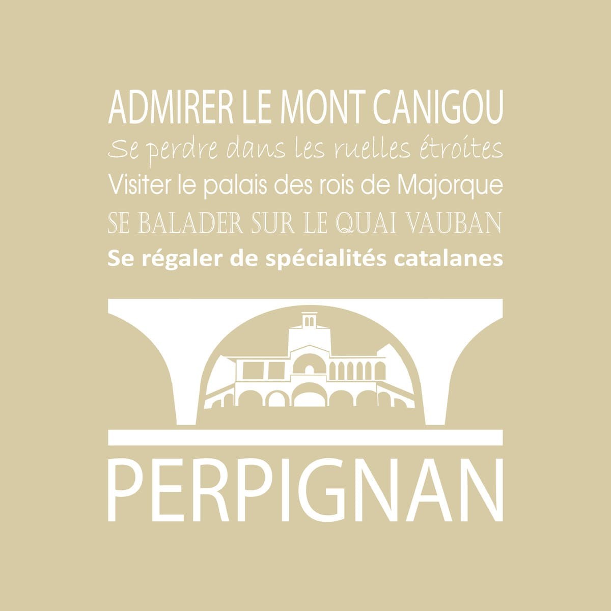 Tableau Mural Perpignan RÉGIONALISME tableaux sur toile-beige, CEANOTHE