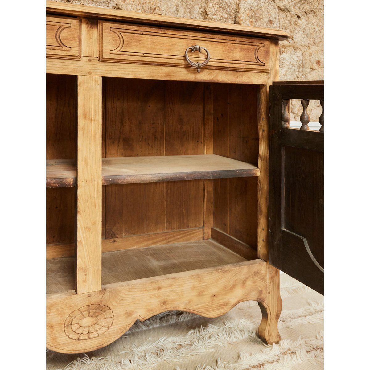 Buffet en bois Gilbert N°1643 - Bon état bois clair, DEBONGOUT