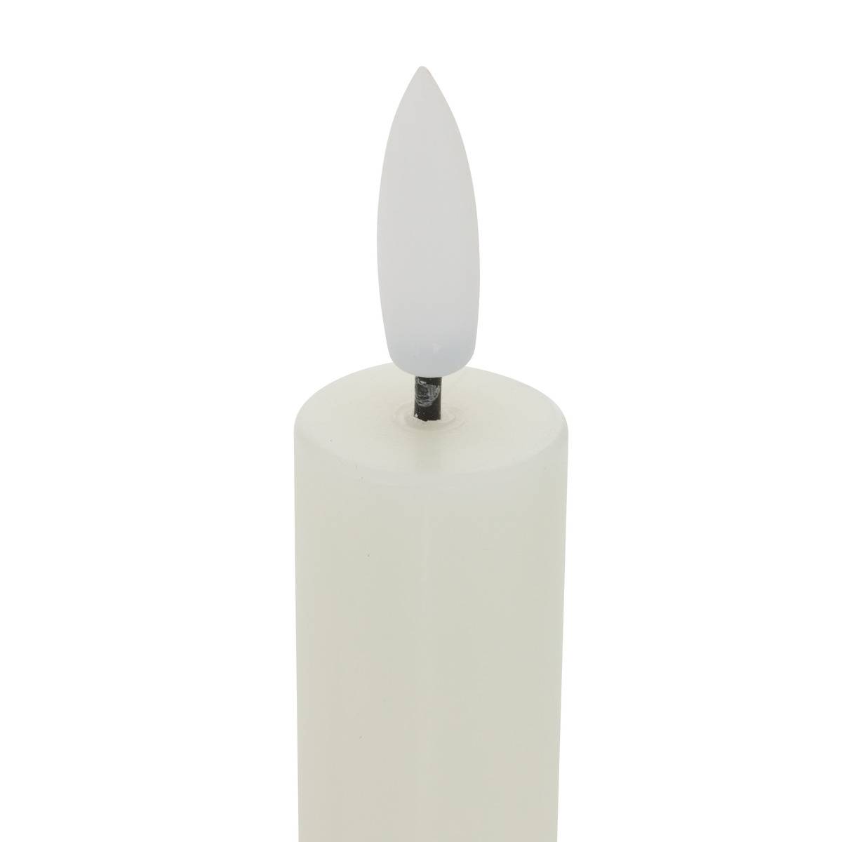 Lot de 2 bougies LED Lupa bâton blanc blanc, ATMOSPHERA