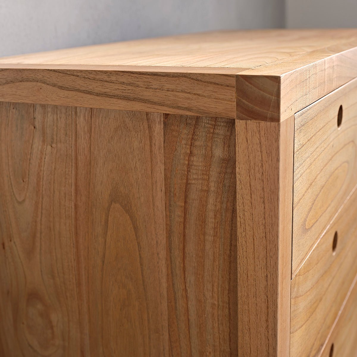 Commode en bois massif 110 cm 3 tiroirs ESMEE naturel, BERAH GETAH