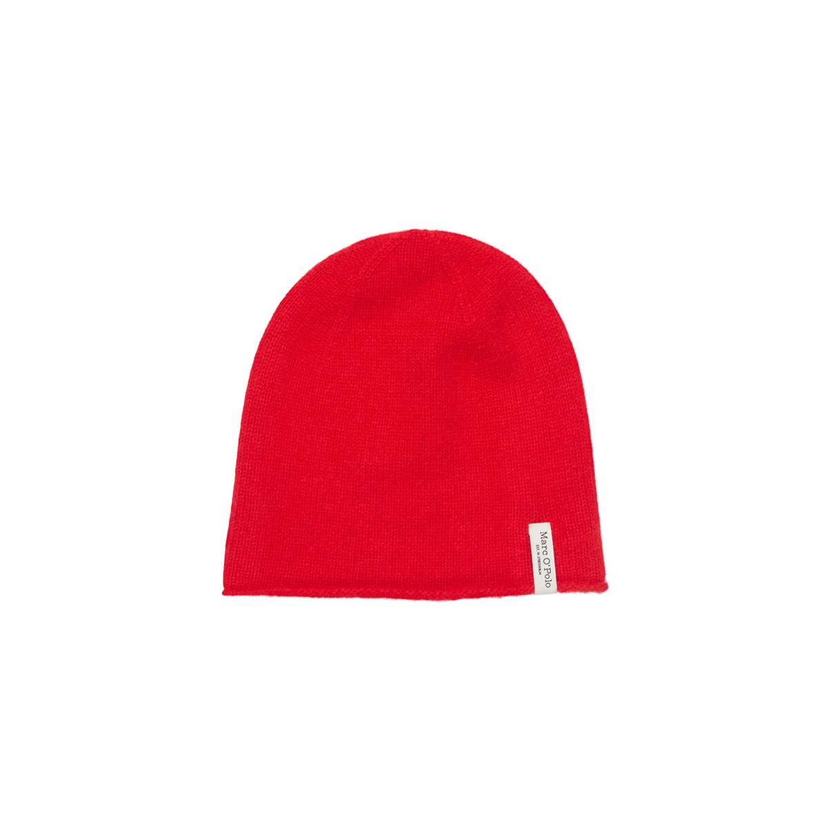 Bonnet tricoté avec de la laine de cachemire luxueuse rouge, MARC O'POLO