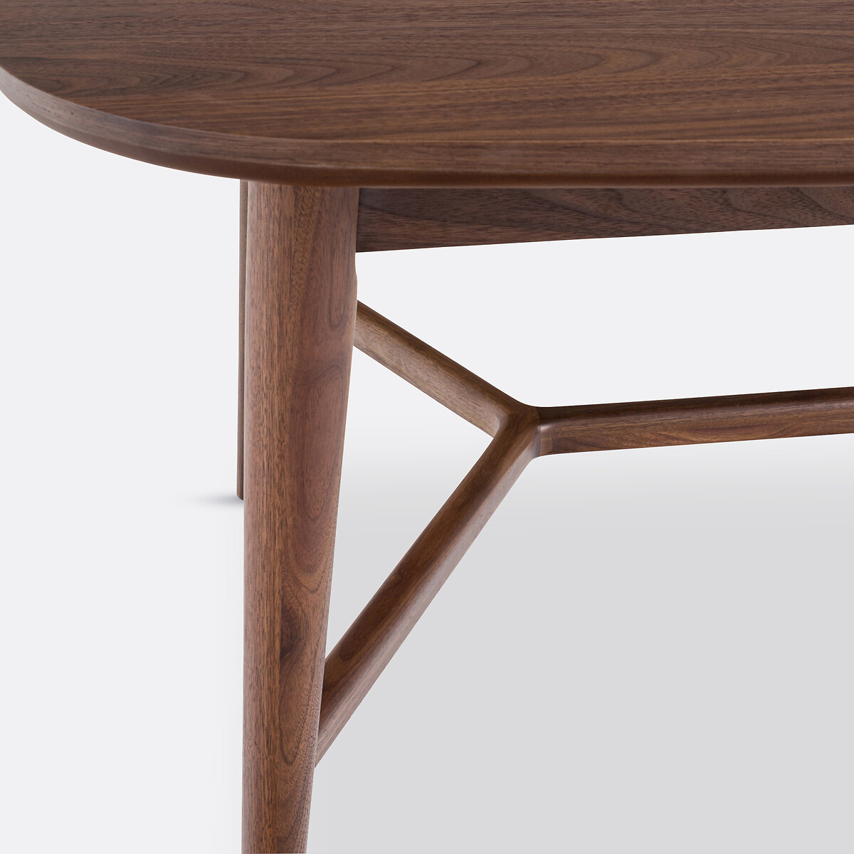 Table à manger, extensible, noyer et plaqué, 6 à 8 couverts, YVAN coloris noyer, LA REDOUTE INTERIEURS