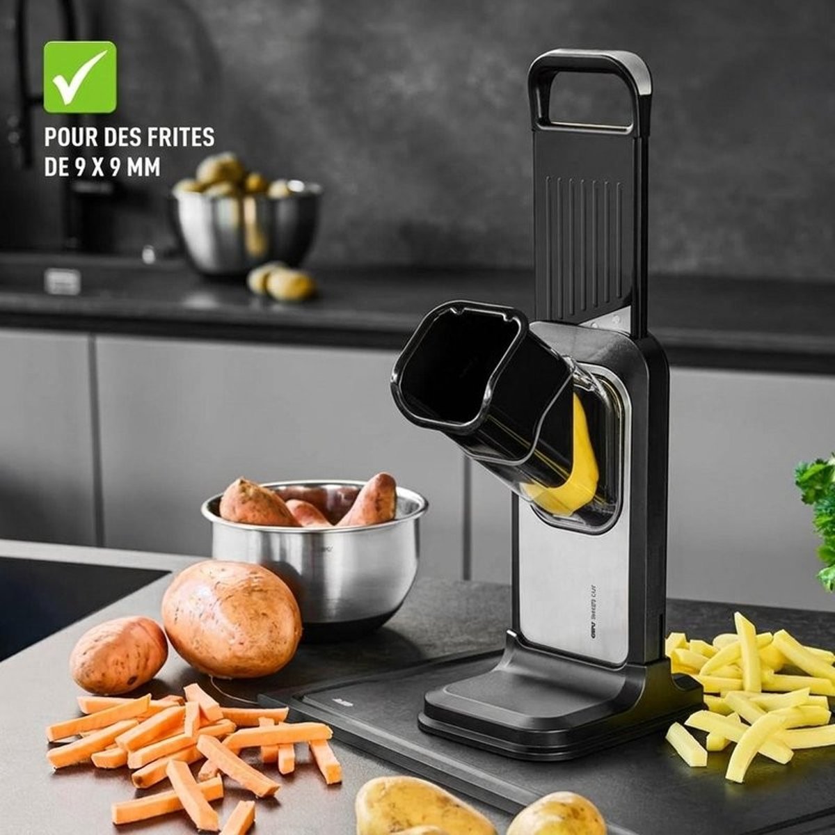 Coupe-patates douces et coupe-frites SWEET-CUT argent, GEFU