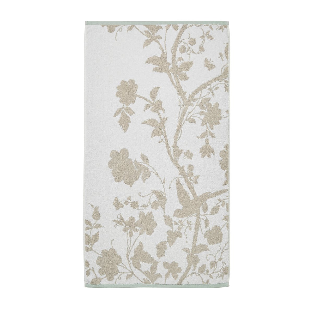 Serviette de toilette Fleurs Jardin Oriental gris colombe, crème, LAURA ASHLEY