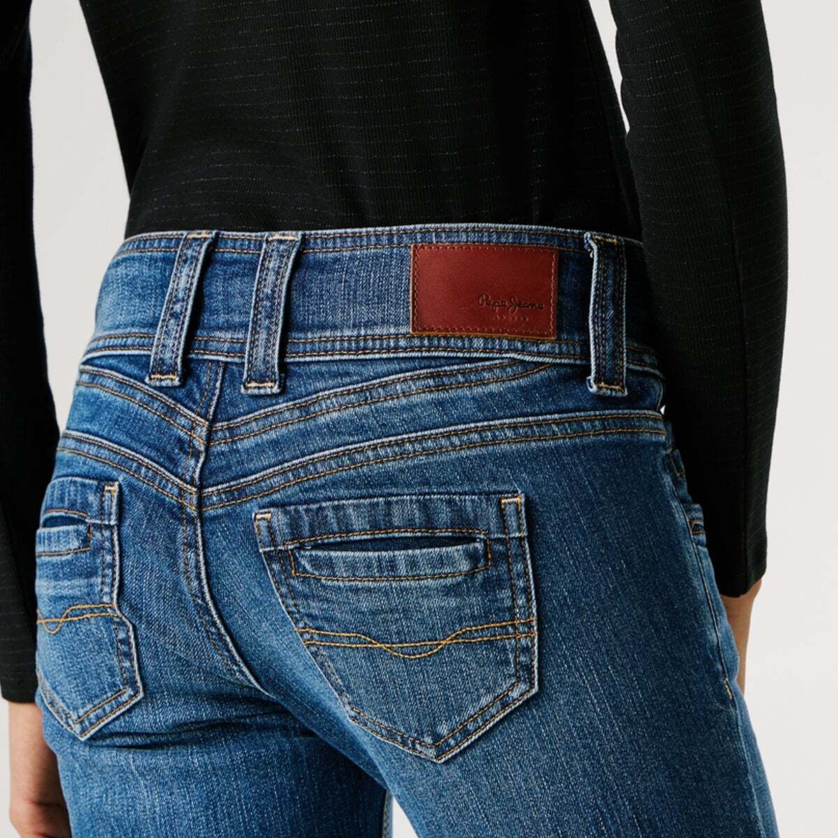 Iconic Gen - Jean Coupe Slim, Taille Moyenne authentique bleu royal, PEPE JEANS