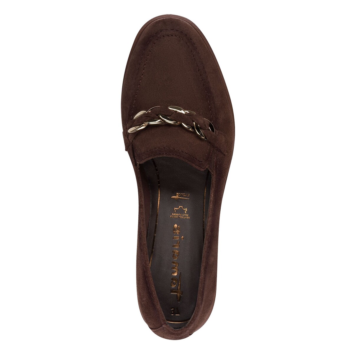 Mocassins en cuir marron foncé, TAMARIS