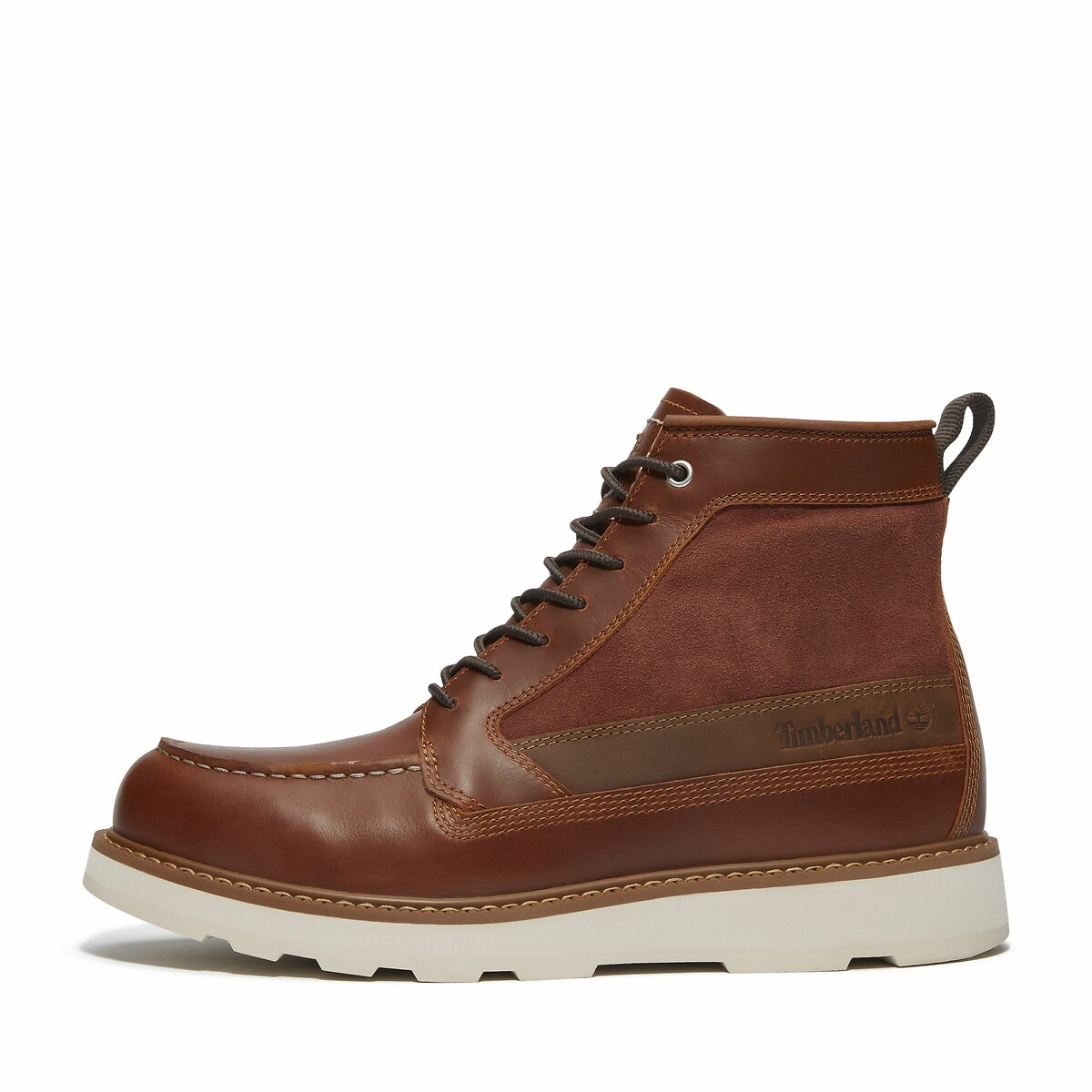 Bottines à lacets en cuir BRITTON MILLS MID LACE rouille, TIMBERLAND