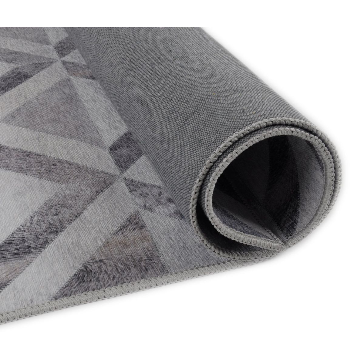 Tapis imprimé Serena, aspect cuir, plat gris, GINO FALCONE