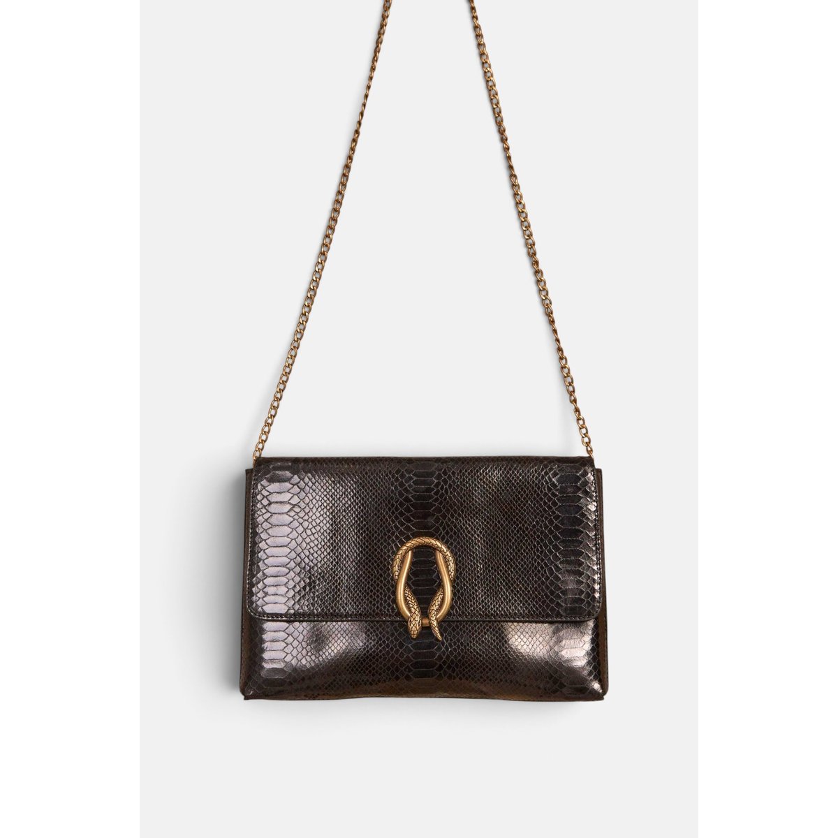 Pochette en cuir LEON noir, Maison 123