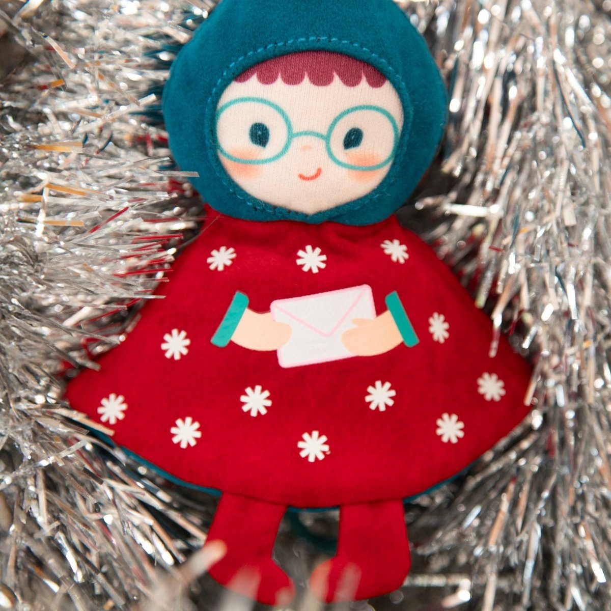 Lutin de Noël à suspendre rouge, bleu, blanc, LILLIPUTIENS