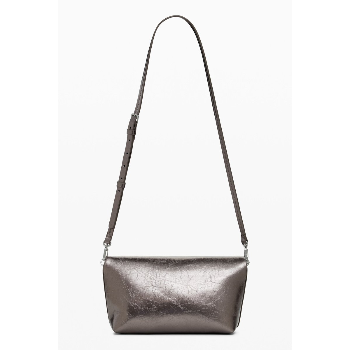 Sac logo 3D rabat métallisé moyen multicolore, DESIGUAL