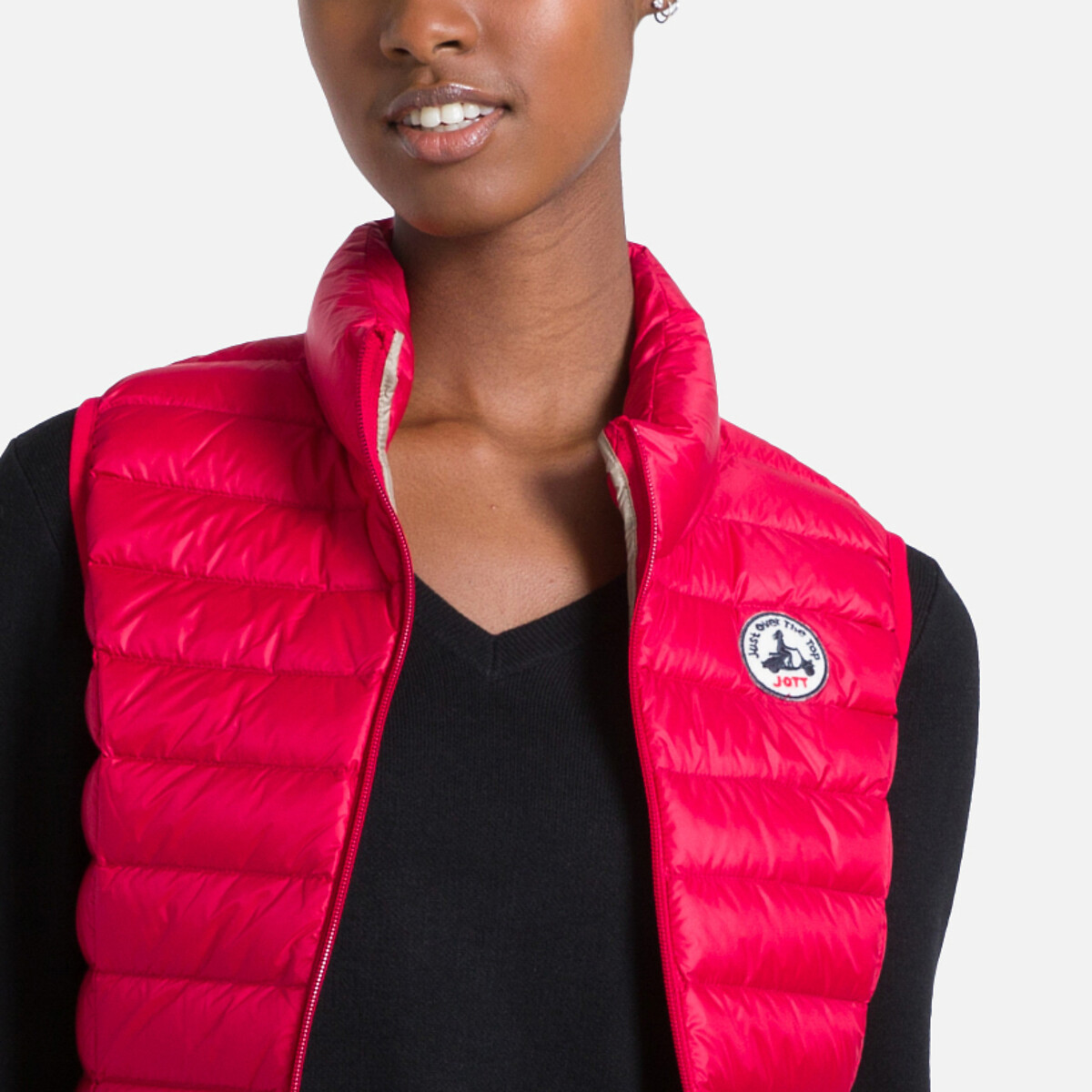 Seda Zipped Padded Gilet red, JOTT