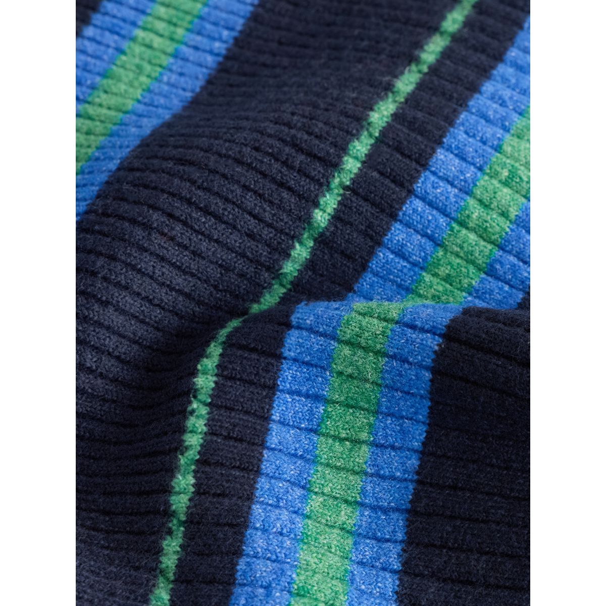 Haut superposé ultra-doux à col boutonné rayure bleu/vert, NEXT