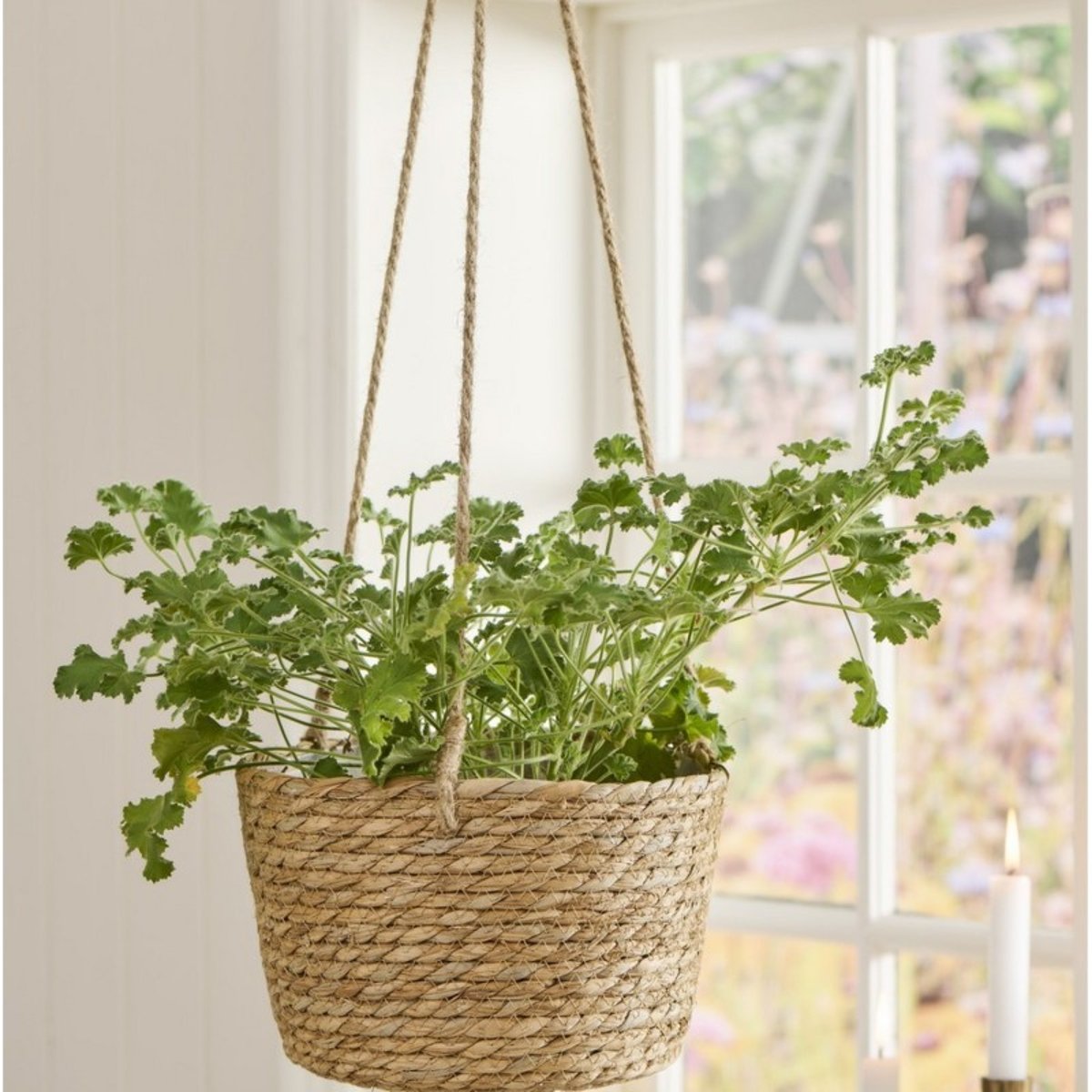 Porte-plante suspendu jonc de mer jute beige, IB LAURSEN